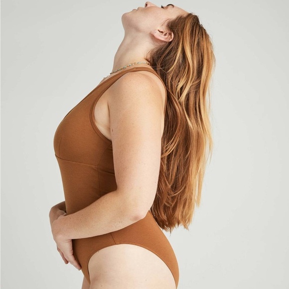Richer Poorer | Women's Soft Stretch Modal V-Neck Bodysuit in Woodgrain Small - Picture 10 of 10